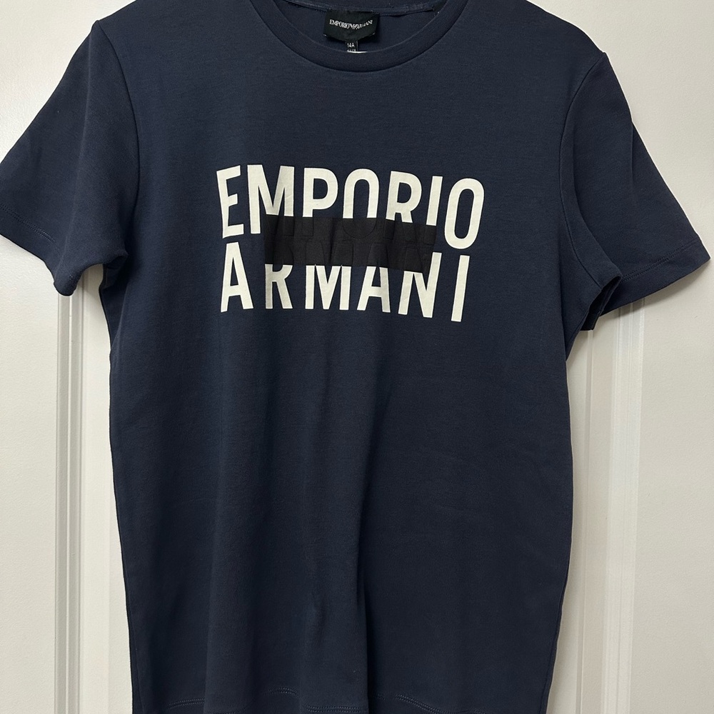 Emporio Armani Dark Blue Logo Tee